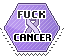 lavender cancer ribbon reading fuck cancer