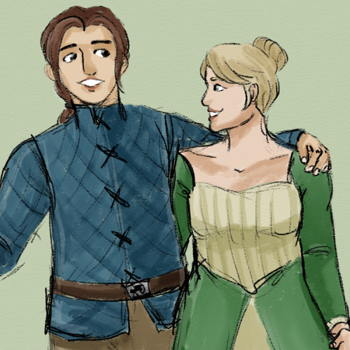 My sibling Ishti's OCs Percival and Blanchefleur